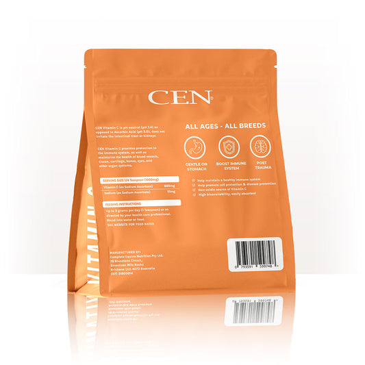 CEN Nutrition Vitamin C Powder for Horses and Dogs - product label-Ingredients-Nutritional Information