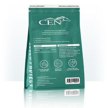 CEN Nutrition Ulcer Protect Supplement for Horses - product label-Ingredients-Nutritional Information