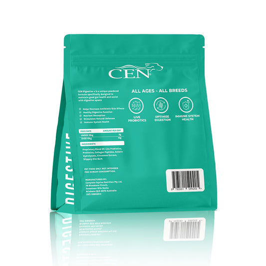 CEN Nutrition Dog Digestive+ product label-Ingredients-Nutritional Information