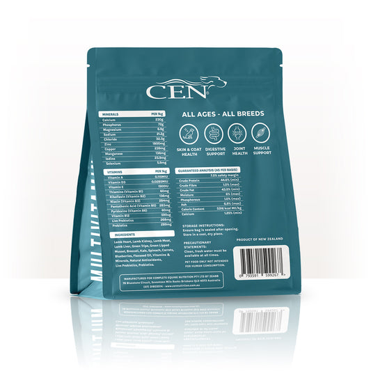 CEN Nutrition Dog Multivitamin Freeze Dried Lamb Chews  - product label-Ingredients-Nutritional Information

