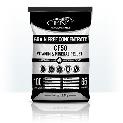 CEN Nutrition CF50 Grain Free Equine Multivitamin & Mineral Pellet -grain free complete vitamin and mineral blend