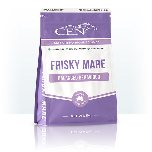 CEN Nutrition Frisky Mare Supplement for Horses - chaste tree and ashwagandha blend-natural hormonal-behaviour-mood balance supplement for horses