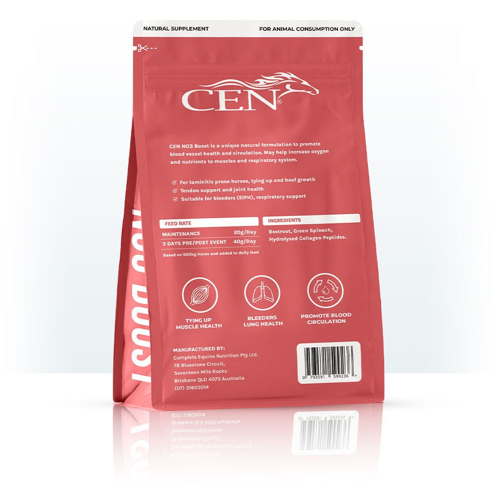 CEN Nutrition N03 Boost Horse Supplement - product label-Ingredients-Nutritional Information