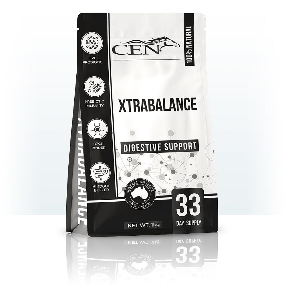 CEN Nutrition Xtrabalance Digestive Supplement for Horses - natural mycotoxin binder-gut balancer-probiotic and prebiotic-healthy gut microbiome
